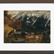 Gustave Courbet – Eine Alpenszene 1874 | Giclée Kunstdruck gerahmt
