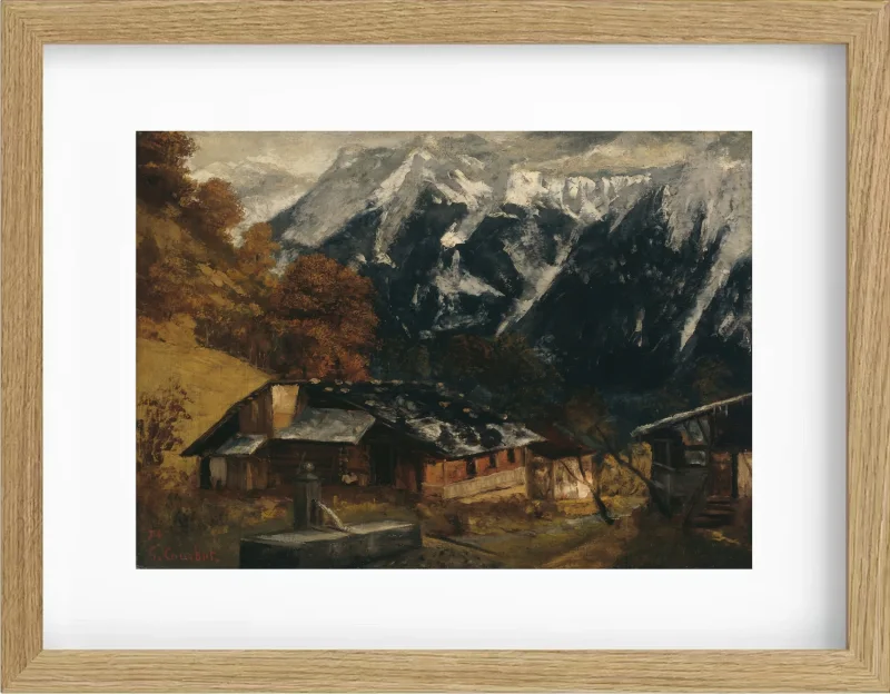 Gustave Courbet – Eine Alpenszene 1874 | Giclée Kunstdruck gerahmt