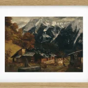 Gustave Courbet – Eine Alpenszene 1874 | Giclée Kunstdruck gerahmt