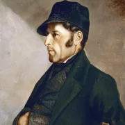 Gustave Courbet | Eleonor Regis Courbet, malerens far – 1850 | Indrammet kunsttryk | Realisme