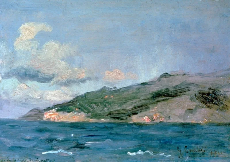 Gustave Courbet | Indsejlingen til Gibraltarstrædet – 1848 | Indrammet kunsttryk | Realisme