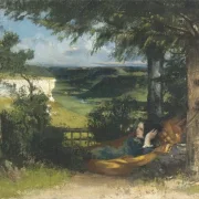Gustave Courbet | Kvinde i en hængekøje – 1861 | Indrammet kunsttryk | Realisme