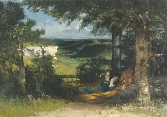 Gustave Courbet | Kvinde i en hængekøje – 1861 | Indrammet kunsttryk | Realisme
