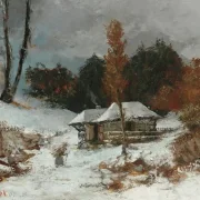 Gustave Courbet | Knippebærer i et snelandskab – 1861 | Indrammet kunsttryk | Realisme