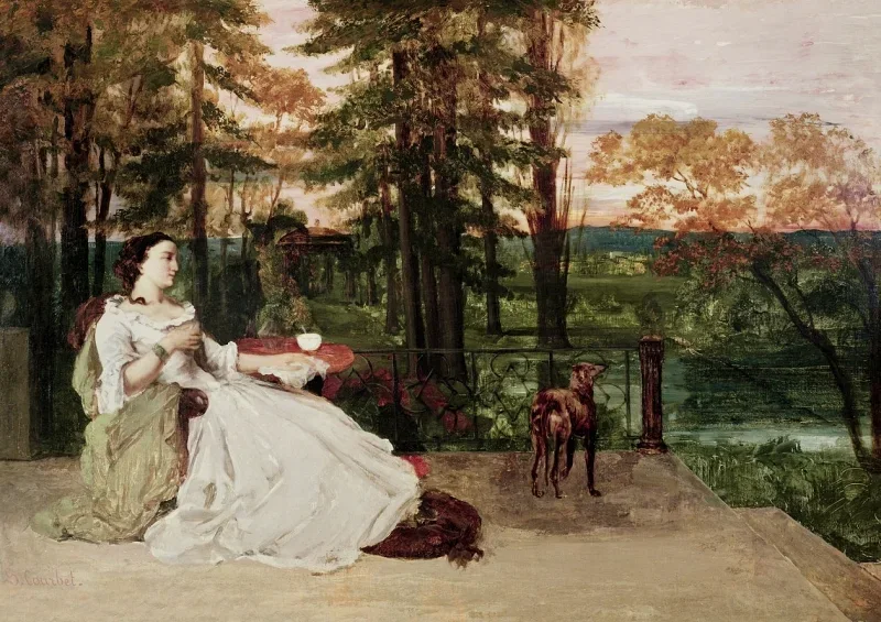 Gustave Courbet | Kvinde fra Frankfurt - 1858 | Indrammet kunsttryk | Realisme