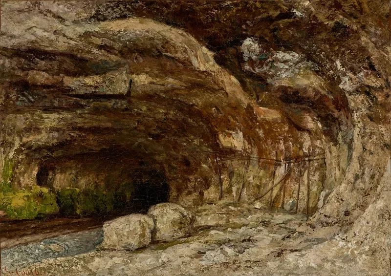 Gustave Courbet | Grotte von Sarrazine bei Nans-sous-Sainte-Anne - 1870 | Gerahmter Kunstdruck | Realismus