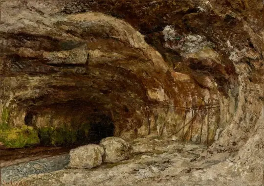 Gustave Courbet | Grotte von Sarrazine bei Nans-sous-Sainte-Anne - 1870 | Gerahmter Kunstdruck | Realismus