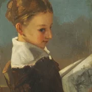 Gustave Courbet | Julieta Courbet im Alter von zehn Jahren – 1841 | Gerahmter Kunstdruck | Realismus