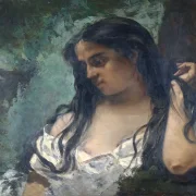 Gustave Courbet | Sigøjner i refleksion - 1860 | Indrammet kunsttryk | Realisme