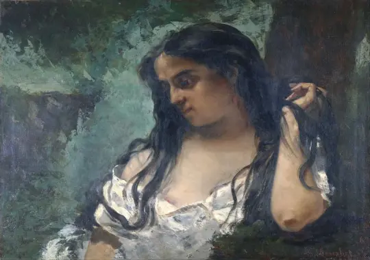 Gustave Courbet | Sigøjner i refleksion - 1860 | Indrammet kunsttryk | Realisme