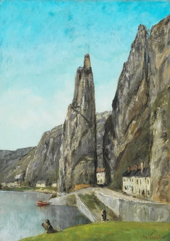 Gustave Courbet | Klippen nær Bayard, Belgien - 1856 | Indrammet kunsttryk | Realisme