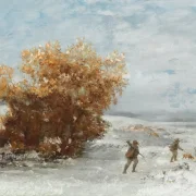 Gustave Courbet | Jægere i sneen – 1866 | Indrammet kunsttryk | Realisme