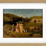 Gustave Courbet – Junge Damen des Dorfes 1851 | Giclée Kunstdruck gerahmt
