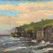 Gustave Courbet – Klippe am Wasser 1868 | Giclée Kunstdruck gerahmt