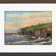 Gustave Courbet – Klippe am Wasser 1868 | Giclée Kunstdruck gerahmt