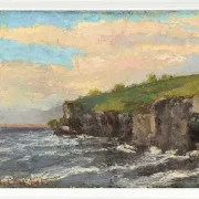 Gustave Courbet – Klippe am Wasser 1868 | Giclée Kunstdruck gerahmt