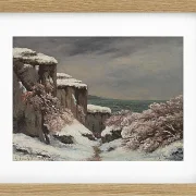Gustave Courbet – Klippen am Meer unter dem Schnee 1864 | Giclée Kunstdruck gerahmt