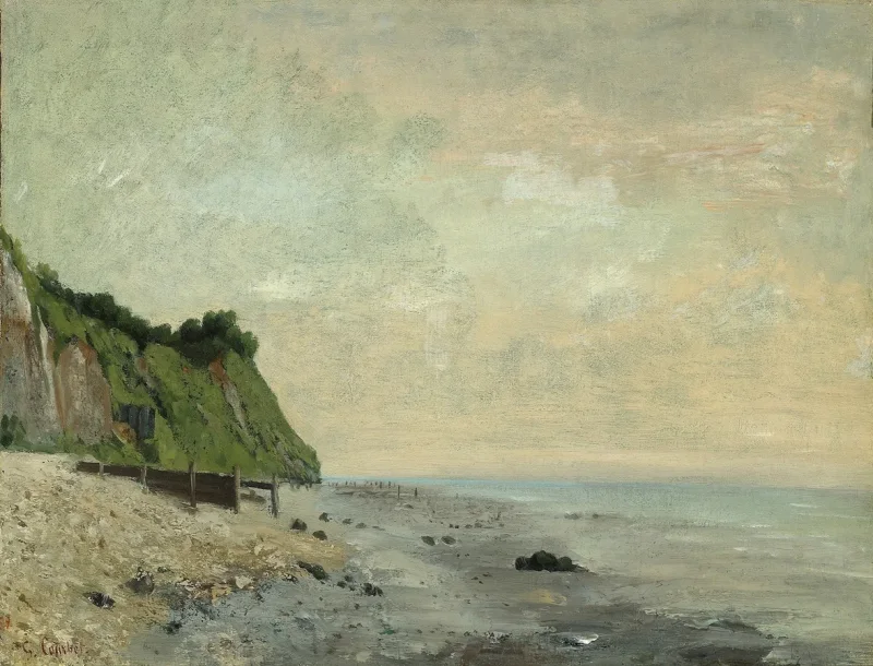 Gustave Courbet – Klippen an der Meeresküste 1865 | Giclée Kunstdruck gerahmt