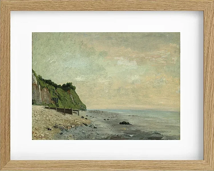 Gustave Courbet – Klippen an der Meeresküste 1865 | Giclée Kunstdruck gerahmt