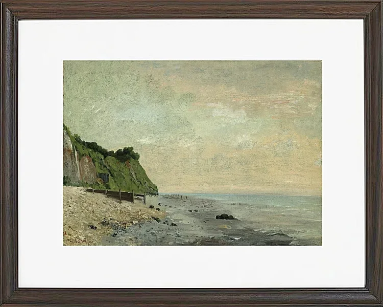 Gustave Courbet – Klippen an der Meeresküste 1865 | Giclée Kunstdruck gerahmt