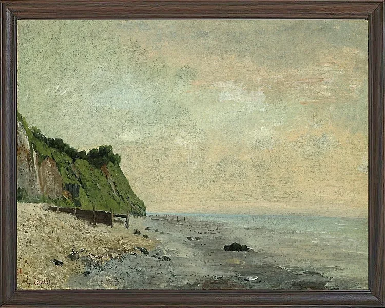 Gustave Courbet – Klippen an der Meeresküste 1865 | Giclée Kunstdruck gerahmt