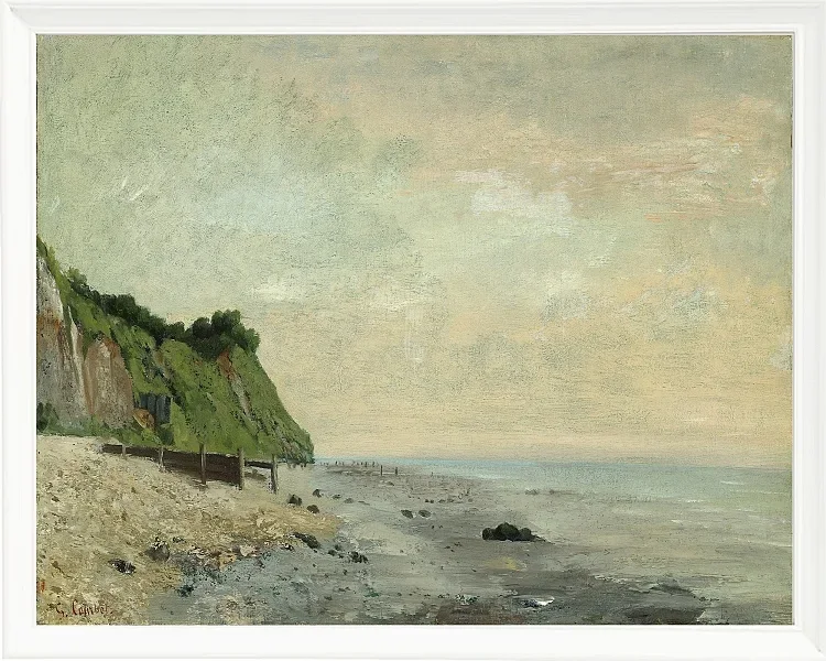 Gustave Courbet – Klippen an der Meeresküste 1865 | Giclée Kunstdruck gerahmt