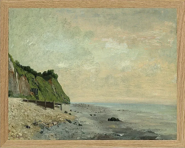 Gustave Courbet – Klippen an der Meeresküste 1865 | Giclée Kunstdruck gerahmt
