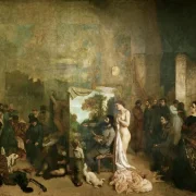Gustave Courbet | Studiet - 1850 | Indrammet kunsttryk | Realisme