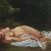 Gustave Courbet | Liegender Akt - 1866 | Gerahmter Kunstdruck | Realismus