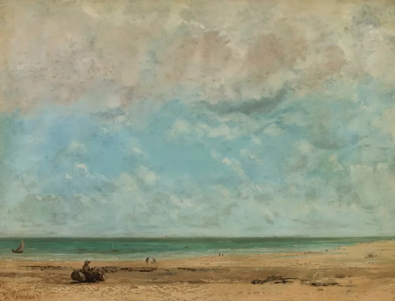 Gustave Courbet – Küstenlandschaft 1863 | Giclée Kunstdruck gerahmt