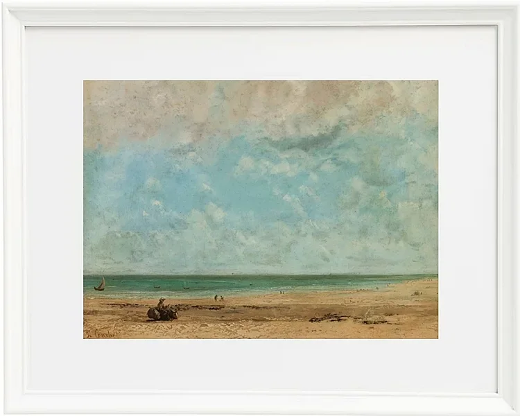 Gustave Courbet – Küstenlandschaft 1863 | Giclée Kunstdruck gerahmt