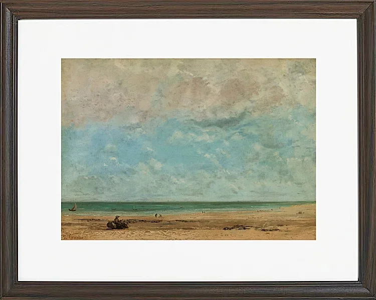 Gustave Courbet – Küstenlandschaft 1863 | Giclée Kunstdruck gerahmt
