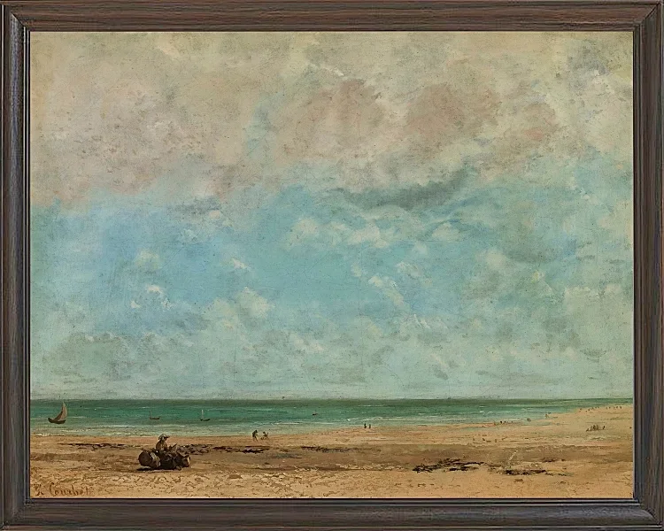 Gustave Courbet – Küstenlandschaft 1863 | Giclée Kunstdruck gerahmt