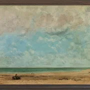 Gustave Courbet – Küstenlandschaft 1863 | Giclée Kunstdruck gerahmt