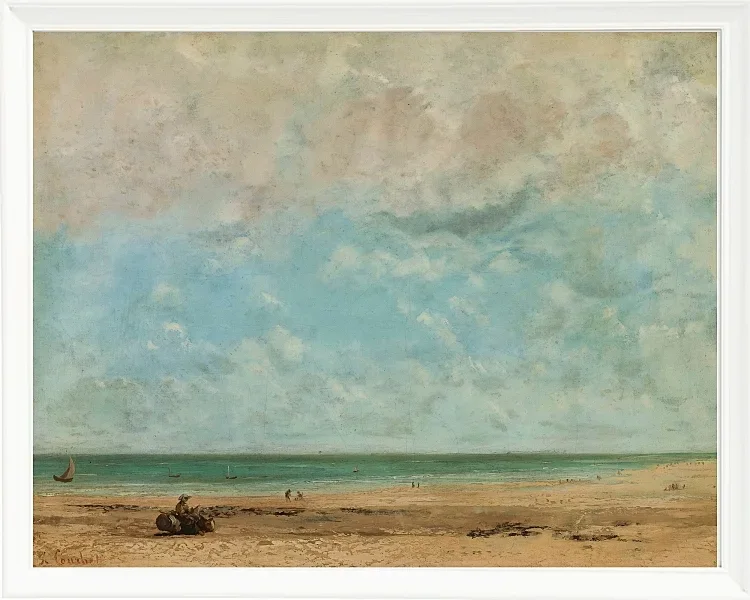 Gustave Courbet – Küstenlandschaft 1863 | Giclée Kunstdruck gerahmt