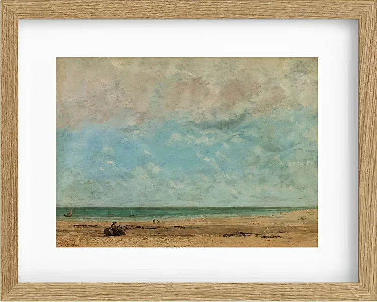 Gustave Courbet – Küstenlandschaft 1863 | Giclée Kunstdruck gerahmt