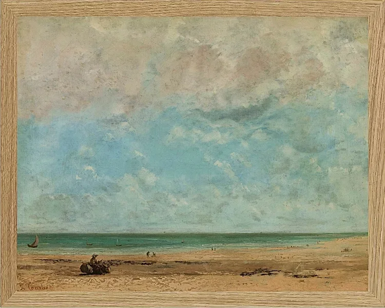 Gustave Courbet – Küstenlandschaft 1863 | Giclée Kunstdruck gerahmt
