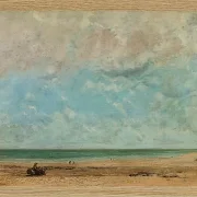 Gustave Courbet – Küstenlandschaft 1863 | Giclée Kunstdruck gerahmt