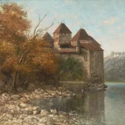 Gustave Courbet | Chillon Slot, Genevesøen – 1875 | Indrammet kunsttryk | Realisme