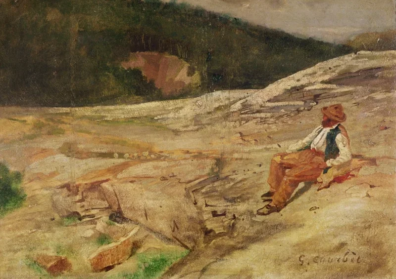 Gustave Courbet | Landskab – 1850 | Gerahmter Kunstdruck | Realismus