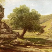 Gustave Courbet | Landskab – 1873 | Indrammet kunsttryk | Realisme