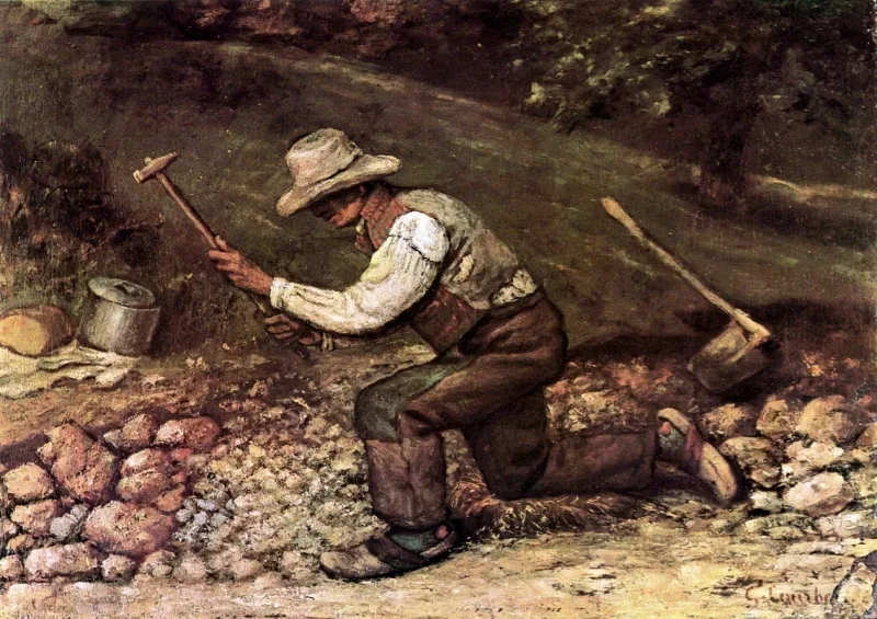 Gustave Courbet | Steinhauer - 1849 | Gerahmter Kunstdruck | Realismus