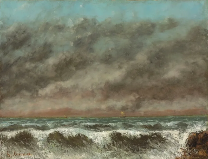 Gustave Courbet – Marine 1869 | Giclée Kunstdruck gerahmt