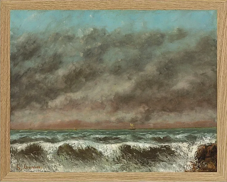 Gustave Courbet – Marine 1869 | Giclée Kunstdruck gerahmt