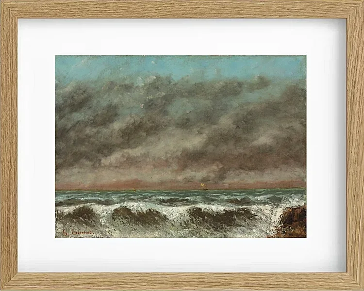Gustave Courbet – Marine 1869 | Giclée Kunstdruck gerahmt