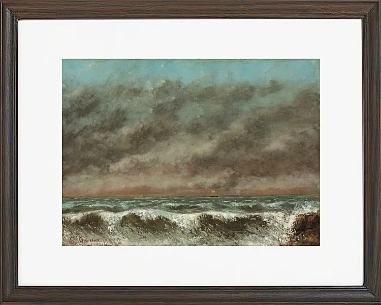 Gustave Courbet – Marine 1869 | Giclée Kunstdruck gerahmt