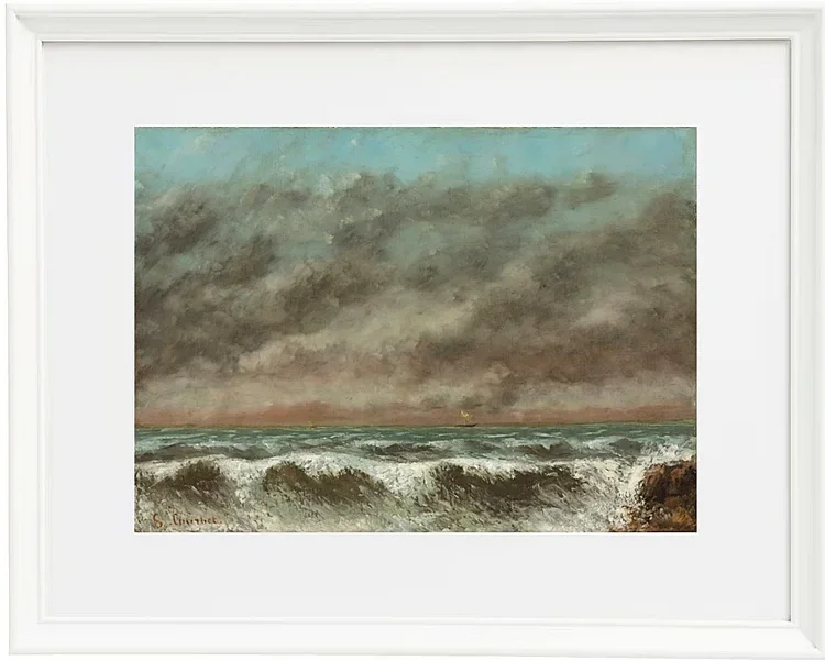 Gustave Courbet – Marine 1869 | Giclée Kunstdruck gerahmt