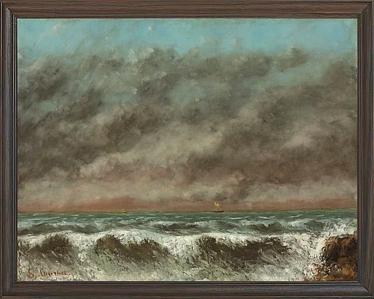 Gustave Courbet – Marine 1869 | Giclée Kunstdruck gerahmt