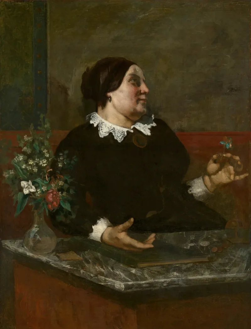 Gustave Courbet – Mutter Gregory 1855 | Giclée Kunstdruck gerahmt
