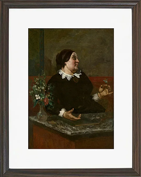 Gustave Courbet – Mutter Gregory 1855 | Giclée Kunstdruck gerahmt